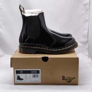 Dr Martens Womens Chelsea Boots Size 9 Black Patent Leather Goth Biker Punk